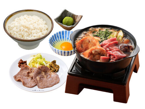 大判牛たん焼と牛たんすき焼き定食