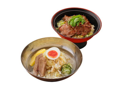利久の冷麵とミニ牛たん丼セット